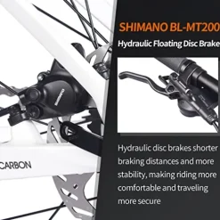 SAVADECK Carbon Fiber Mountain Bike White