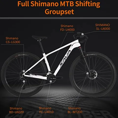 SAVADECK Carbon Fiber Mountain Bike White