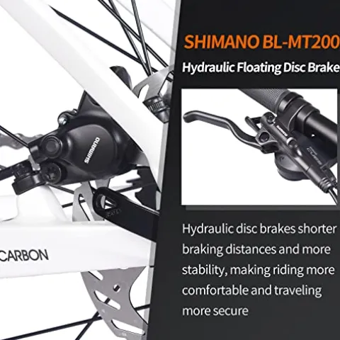 SAVADECK Carbon Fiber Mountain Bike 29-Inch Dual Disc Brake White