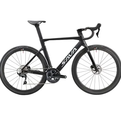SAVADECK Carbon Fiber Road Bike ULTEGRA R8000 R8020 Disc Brake Thru Axle System Black White