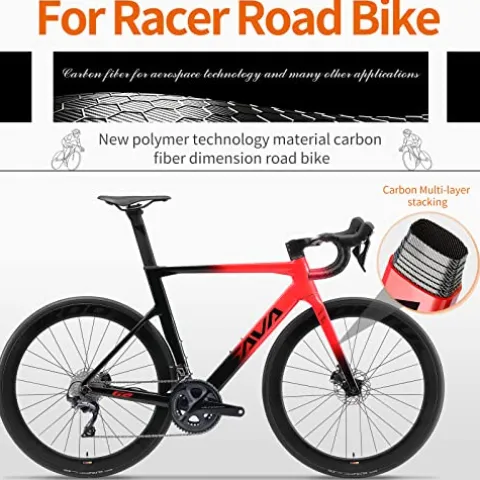 SAVADECK Carbon Fiber Road Bike ULTEGRA R8000 R8020 Disc Brake Thru Axle System Black White