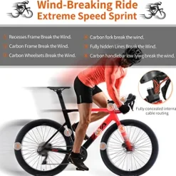 SAVADECK Carbon Fiber Road Bike ULTEGRA R8000 R8020 Disc Brake Thru Axle System Black White