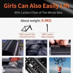 SAVADECK Carbon Gravel Road Bike Black