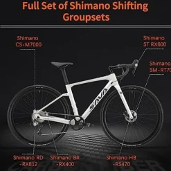 SAVADECK Carbon Gravel Road Bike Black