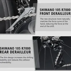 SAVADECK Carbon Road Bike HERD6.0 T800 Carbon Fiber 700C with Shimano 105 22 Speed Groupset Red White