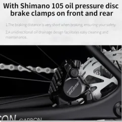 SAVADECK Carbon Road Bike Shimano 105 Di2 7170 Black