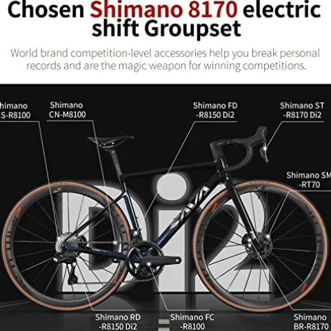 SAVADECK Carbon Road Bike Ultegra Di2 8170 Groupset Black Red