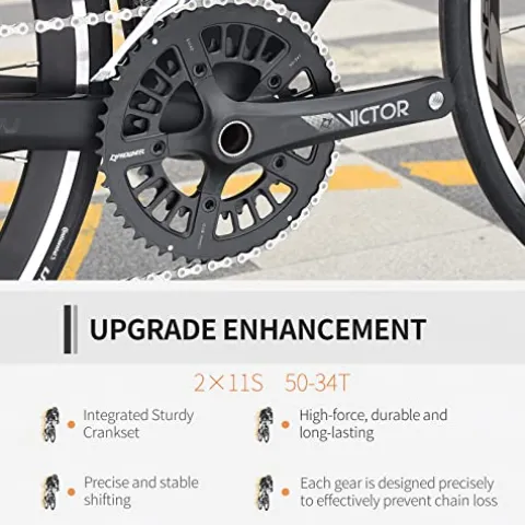 SAVADECK Carbon Road Bike White