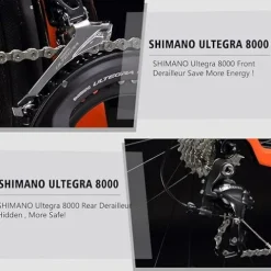 SAVADECK Carbon Road Bike 700C Carbon Frame Racing Bicycle with R8000 22 Speed GroupSet, 25C Tire (Black 54cm)