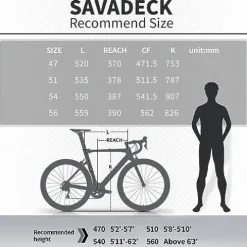 SAVADECK Carbon Road Bike 700C Carbon Frame Racing Bicycle with R8000 22 Speed GroupSet, 25C Tire (Black 54cm)