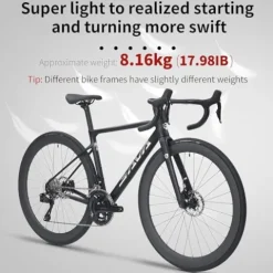 SAVADECK Carbon Road Bike Lightweight 24-Speed Black