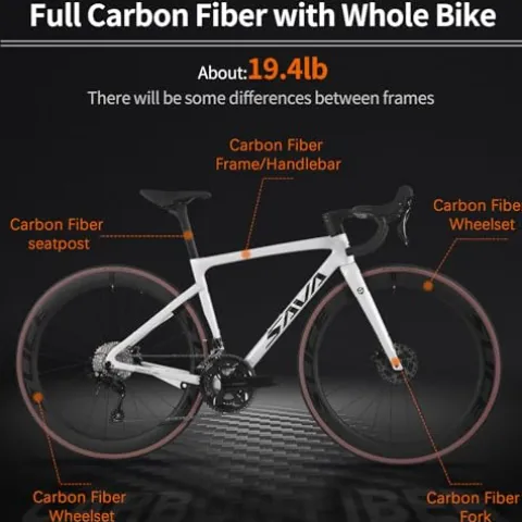 SAVADECK Carbon Road Bike White