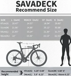 SAVADECK Carbon Road Bike Black