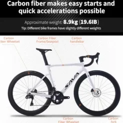 SAVADECK Carbon Siber Road Bike 24-Speed Shimano Ultegra Di2 8170 Black 54cm