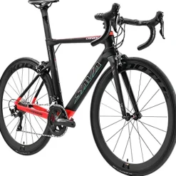 SAVADECK Phantom 2.0 Carbon Fiber Road Bike 700C Racing Bicycle R8000 22 Speed Group Set Fizik Saddle New Black Red