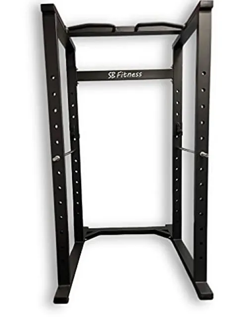 SB Fitness Equipment SB-PR1000 Heavy Gauge Steel Power Rack Matte Black