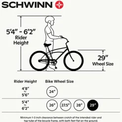 Schwinn Bonafide Mountain Bike Front Suspension 24-Speed 29-Inch Wheels 17-Inch Aluminum Frame Matte Black/Red