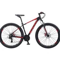 Schwinn Bonafide Mountain Bike Front Suspension 24-Speed 29-Inch Wheels 17-Inch Aluminum Frame Matte Black/Red