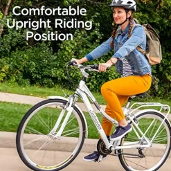 Schwinn Discover Hybrid Bike 21-Speed 28-Inch White