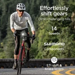 Schwinn Fastback Tourney AL Adult Road Bike 700c 14-Speed Large Red