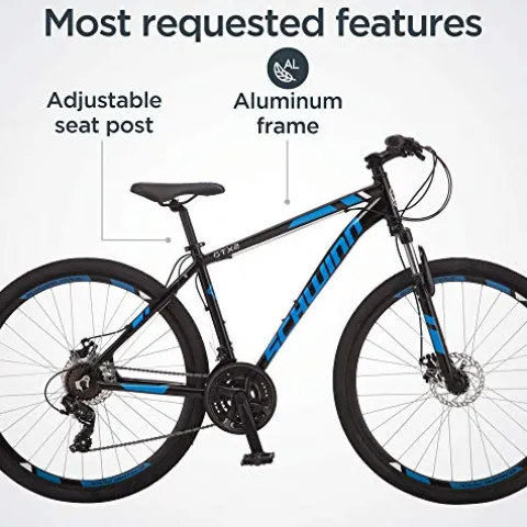 Schwinn GTX 2.0 Comfort Adult Hybrid Bike 700c Black/Blue