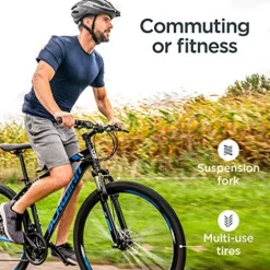 Schwinn GTX 2.0 Comfort Adult Hybrid Bike 700c Black/Blue