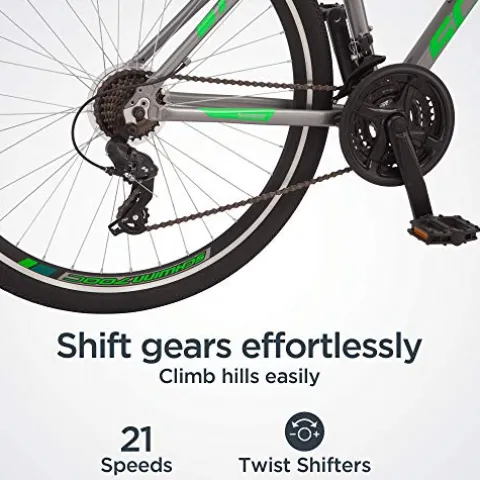 Schwinn GTX 1.0 Comfort Hybrid Bike for Men and Women 700c Grey