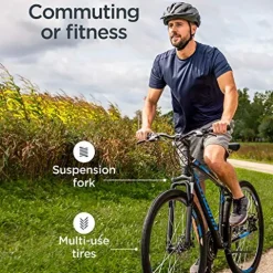 Schwinn GTX 1.0 Comfort Hybrid Bike for Men and Women 700c Grey