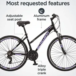 Schwinn GTX 1.0 Comfort Hybrid Bike 700c Black