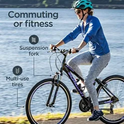 Schwinn GTX 1.0 Comfort Hybrid Bike 700c Black