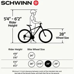Schwinn GTX 1.0 Comfort Hybrid Bike 700c Black