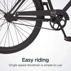 Schwinn Huron Adult Beach Cruiser Bike 26-Inch Black