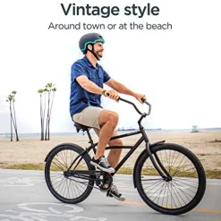 Schwinn Huron Adult Beach Cruiser Bike 3-Speed Black