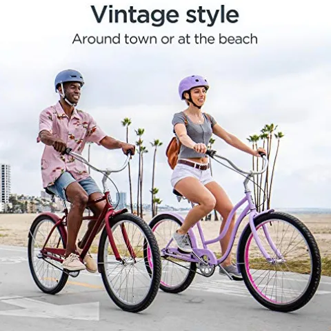 Schwinn Huron Adult Beach Cruiser Bike 26-Inch Red