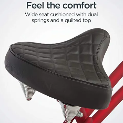 Schwinn Huron Adult Beach Cruiser Bike 26-Inch Red