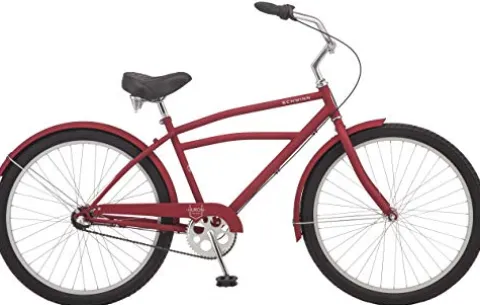 Schwinn Huron Adult Beach Cruiser Bike 26-Inch Red