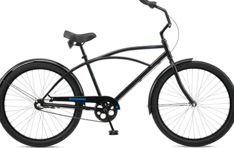 Schwinn Huron Adult Beach Cruiser Bike 26-Inch Black