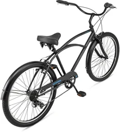 Schwinn Huron Adult Beach Cruiser Bike 26-Inch 7-Speed Black