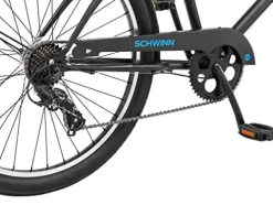 Schwinn Huron Adult Beach Cruiser Bike 26-Inch 7-Speed Black