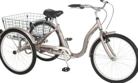 Schwinn Meridian Adult Tricycle Bike 26-Inch Dark Silver