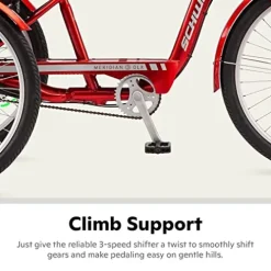 Schwinn Meridian Deluxe Adult Tricycle Bike 26-Inch Red