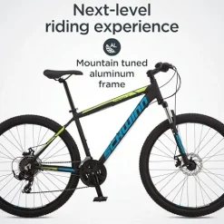 Schwinn Mesa 2 Adult Mountain Bike 21-Speed 27.5-Inch Wheels Small Aluminum Frame Black