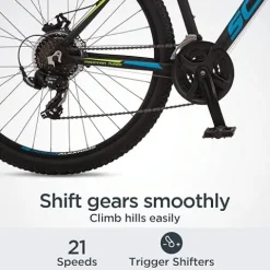 Schwinn Mesa 2 Adult Mountain Bike 21 Speeds 27.5 Inch Wheels Medium Aluminum Frame Black