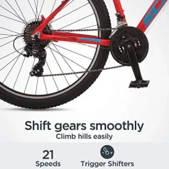 Schwinn Mesa 3 Adult Mountain Bike 21-Speed 27.5-inch Red