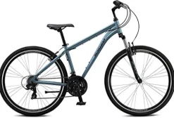 Schwinn Network 1 Hybrid Bike Men Women 700c 21-Speed 17-Inch Aluminum Frame Front Suspension Blue Grey