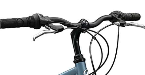 Schwinn Network 1 Hybrid Bike Men Women 700c 21-Speed 17-Inch Aluminum Frame Front Suspension Blue Grey