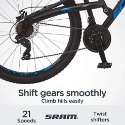 Schwinn S29 Mountain Bike 29-Inch 21-Speed Aluminum Matte Black/Blue