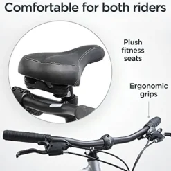 Schwinn Twinn Classic Tandem Adult Beach Cruiser Bike Grey