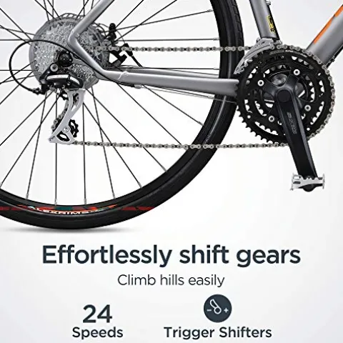 Schwinn Vantage F2 Sport Hybrid Bike 24-Speed Matte Grey