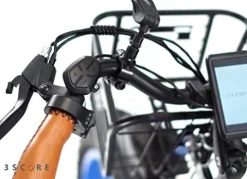 3SCORE Electric Fat Trike 750W Motor and 48V Lithium Rechargeable Battery – Etrike 24 Inch Fat Tire – Foldable Electric Cruiser Tricycle Electric Blue